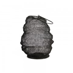 LANTERN IRON WIRE BLACK - CANDLE HOLDERS, CANDLES